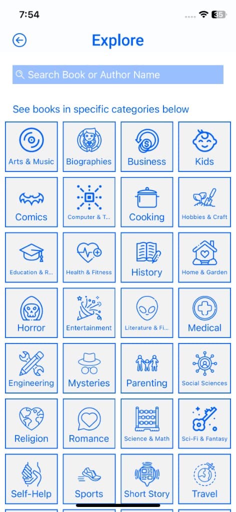 LetsRead — Explore by category